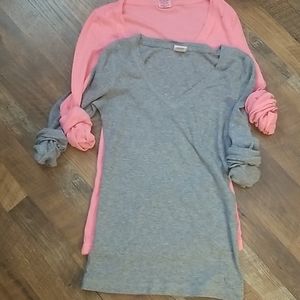 PINK thermal long sleeve shirts